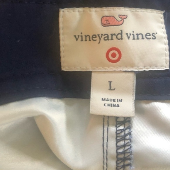 Vineyard Vines Swim Trunks Sz. L Blue W/Logo Back Pocket Drawstring Close Summer - Picture 5 of 5